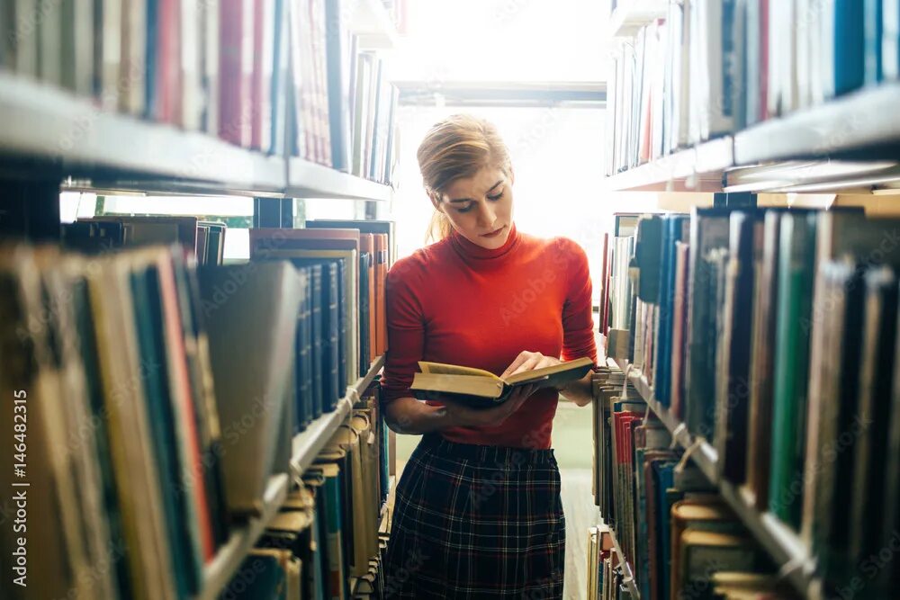 I was in the library