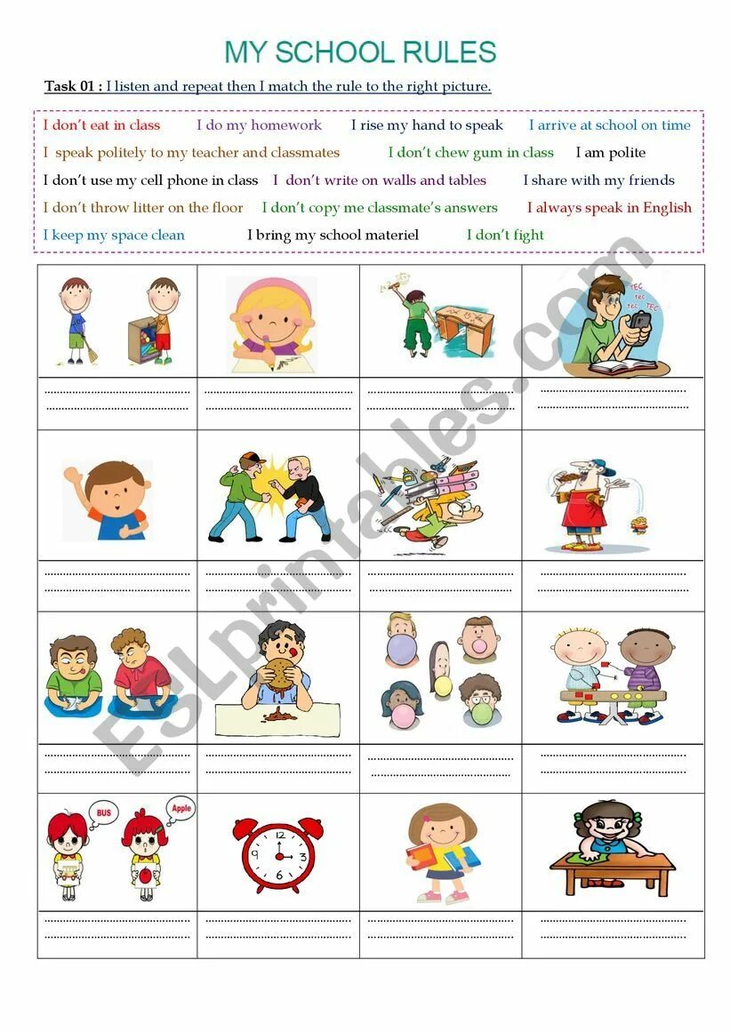 Read the rules and choose the. School rules worksheets. rules worksheet. school rules. my school rules.