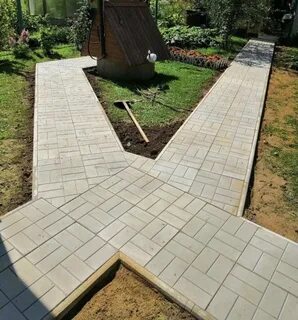 Укладка плитки на дачном участке
