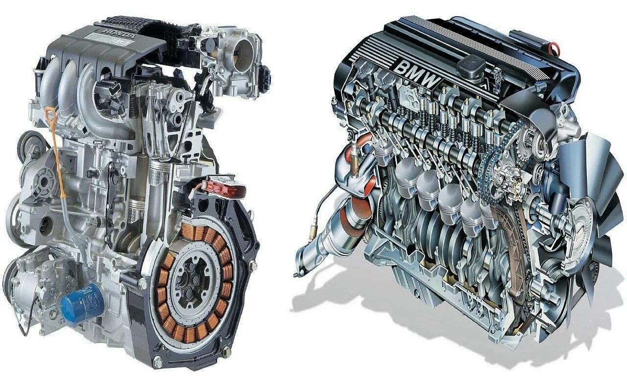 Чем отличаются моторы. Бензиновые и дизельные двигатели внутреннего сгорания. Дизель Тип двигателя. Рядный бензиновый двигатель. Дизельный автомобильный двигатель.