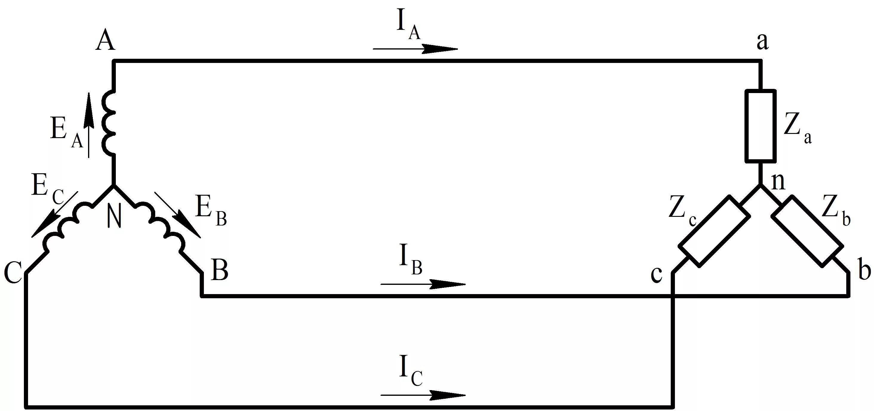 Симметричная нагрузка в трехфазной цепи. Схема соединения трёхфазной нагрузки. Соединение звездой в трехфазной цепи несимметричная. Симметричная трехфазная цепь соединение звезда звезда. Соединение звездой в трехфазной цепи несимметричная.