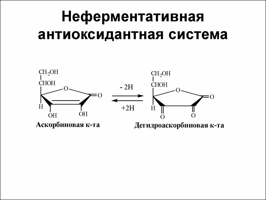 Антиоксидантные ферменты. Неферментная антиоксидантная система. Неферментативные системы антирадикальной защиты. Система регуляции пол Неферментативная защита пол. Компоненты системы антиоксидантной защиты.