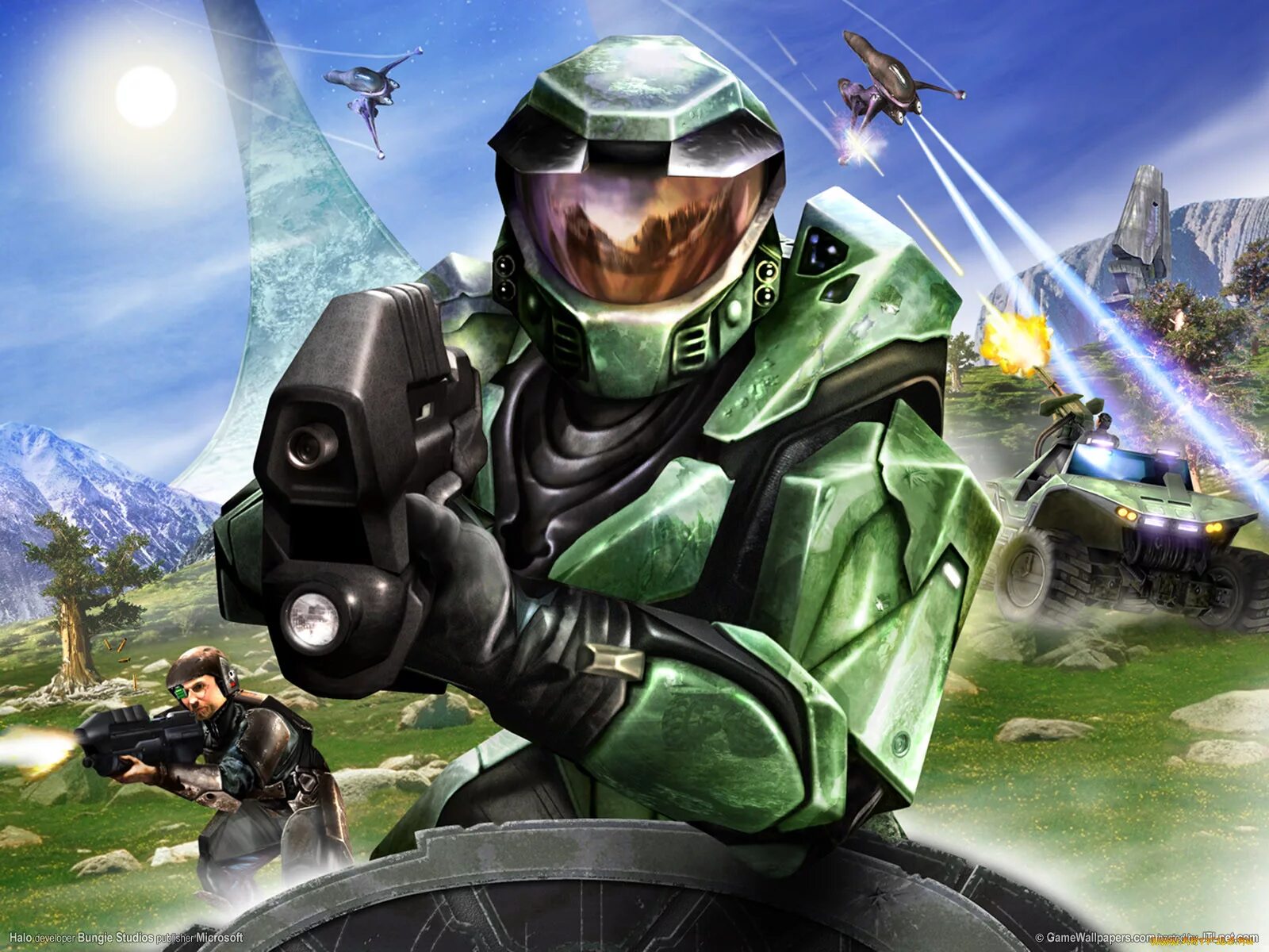Игра видео мастер. Halo Combat Evolved. Halo Combat Evolved 2001. Мастер Чиф Halo Combat Evolved. Hallo 1 Combat Evolved.
