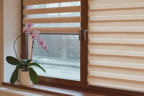 Тканевые жалюзи на окна день ночь