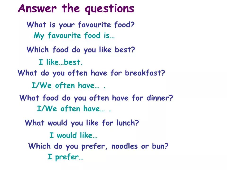 Answer your friends questions. What is your favourite food вопросы. Вопрос what do you like. Ответ на вопрос what. Ответ на вопрос what is.