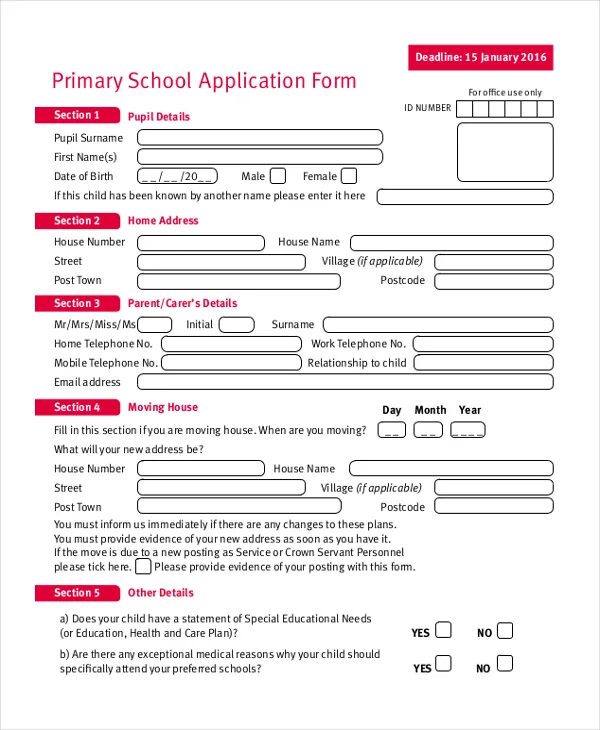 Sample application form. Fill in application form. Filling an application form. Application form for School. Related forms