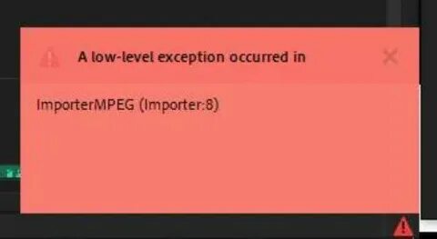 An exception occurred