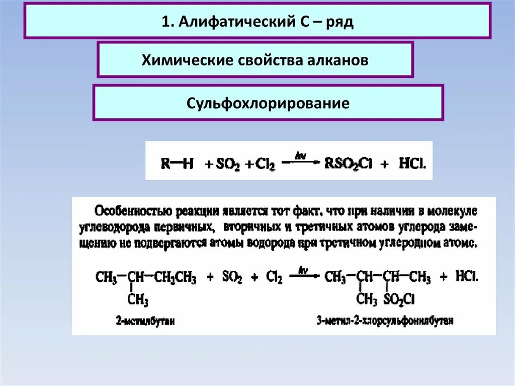 Хлорирование бутаном 1