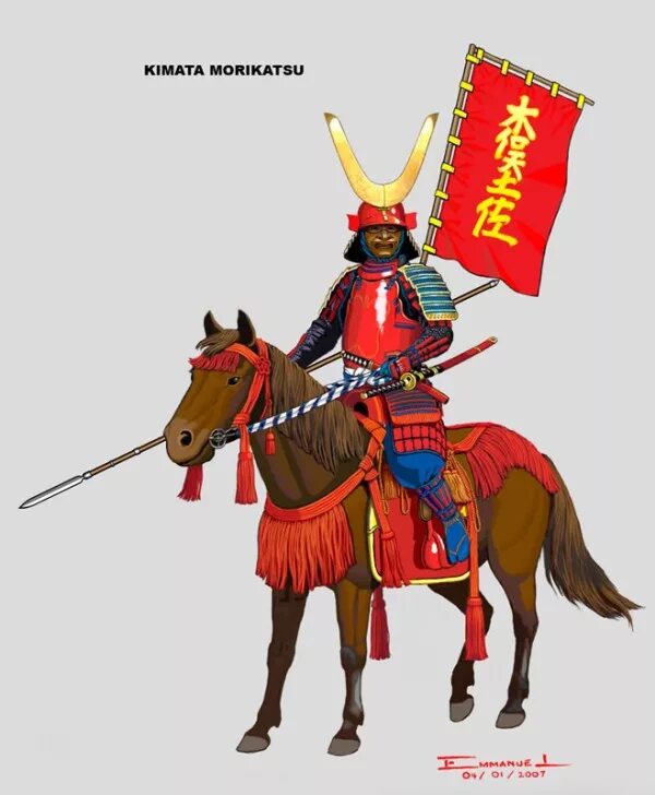 Армия вассалов. Японская конница самураев. Красные Самураи Токугава. Наомаса сакондзё. Японские кавалеристы Самураи.