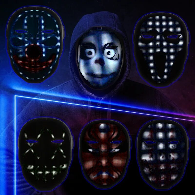 Маска меняет цвет. Светодиодная маска led Mask. Маска с led дисплеем. Маска со светодиодным дисплеем. Маска с экраном и светодиодов.