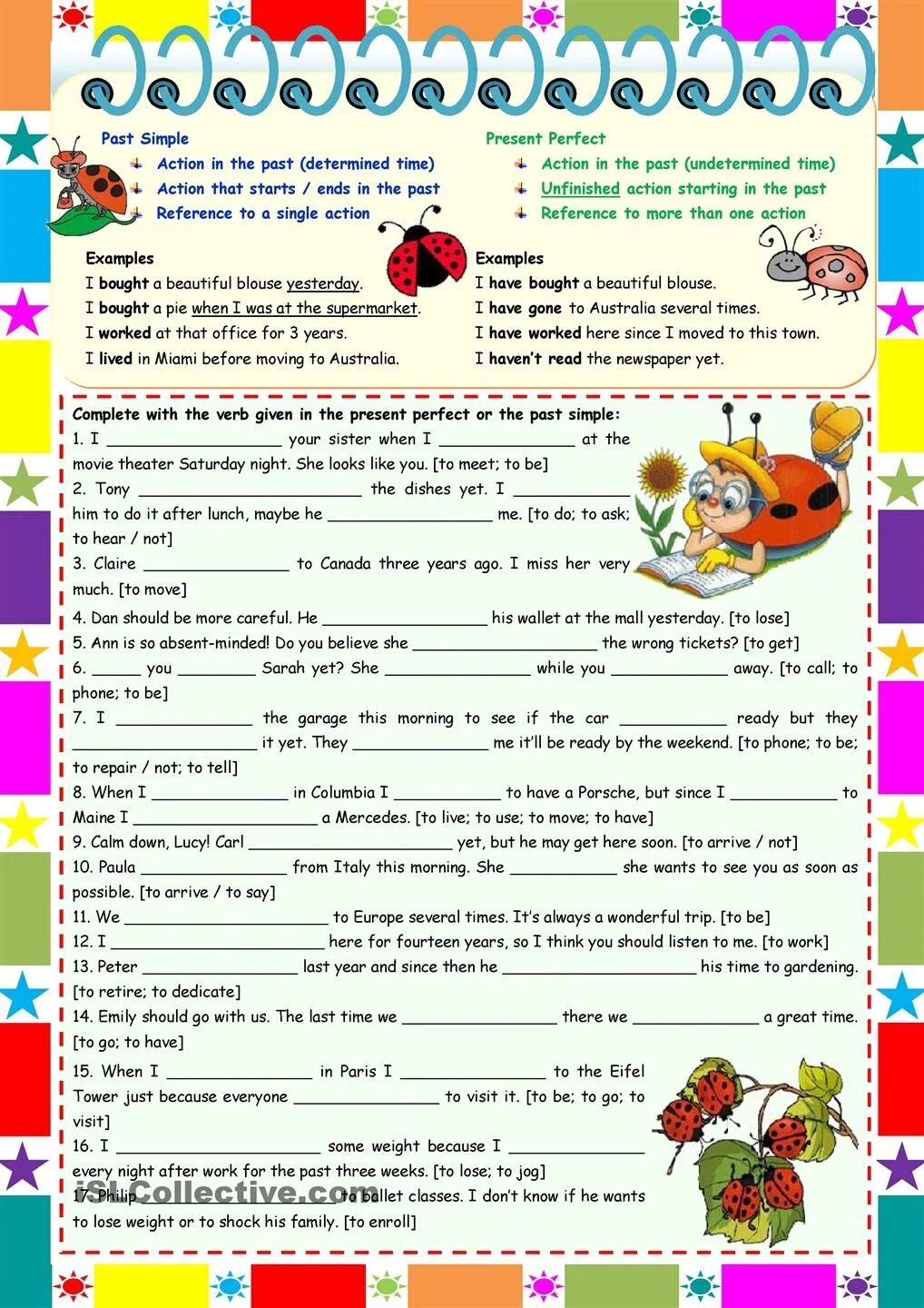 Present perfect vs past simple exercise. Упражнения английский present perfect past simple. Present perfect 3 класс упражнения. Present perfect past simple упражнения. Present perfect or past simple exercises for Kids.