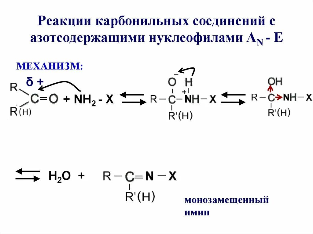 Реакции карбонильных соединений с нуклеофилами. Реакция карбонильных соединений с азотсодержащими. Альдегид с гидразином механизм реакции. Реакции присоединения альдегидов и кетонов. Альдегид и водород реакция