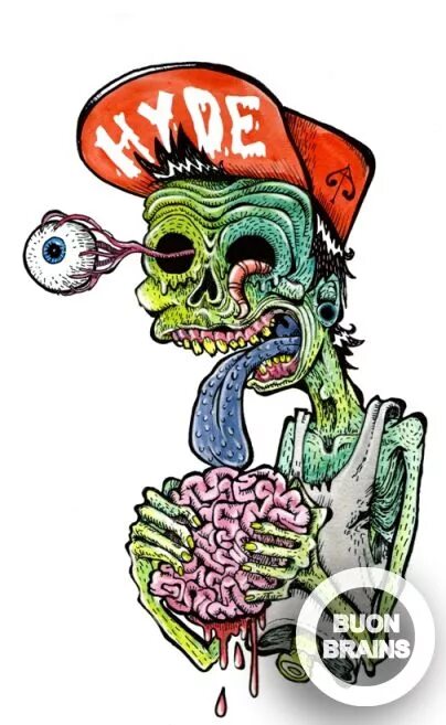 Zombie brain. Мозг граффити.