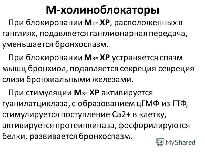 холиноблокаторы при бронхиальной астме