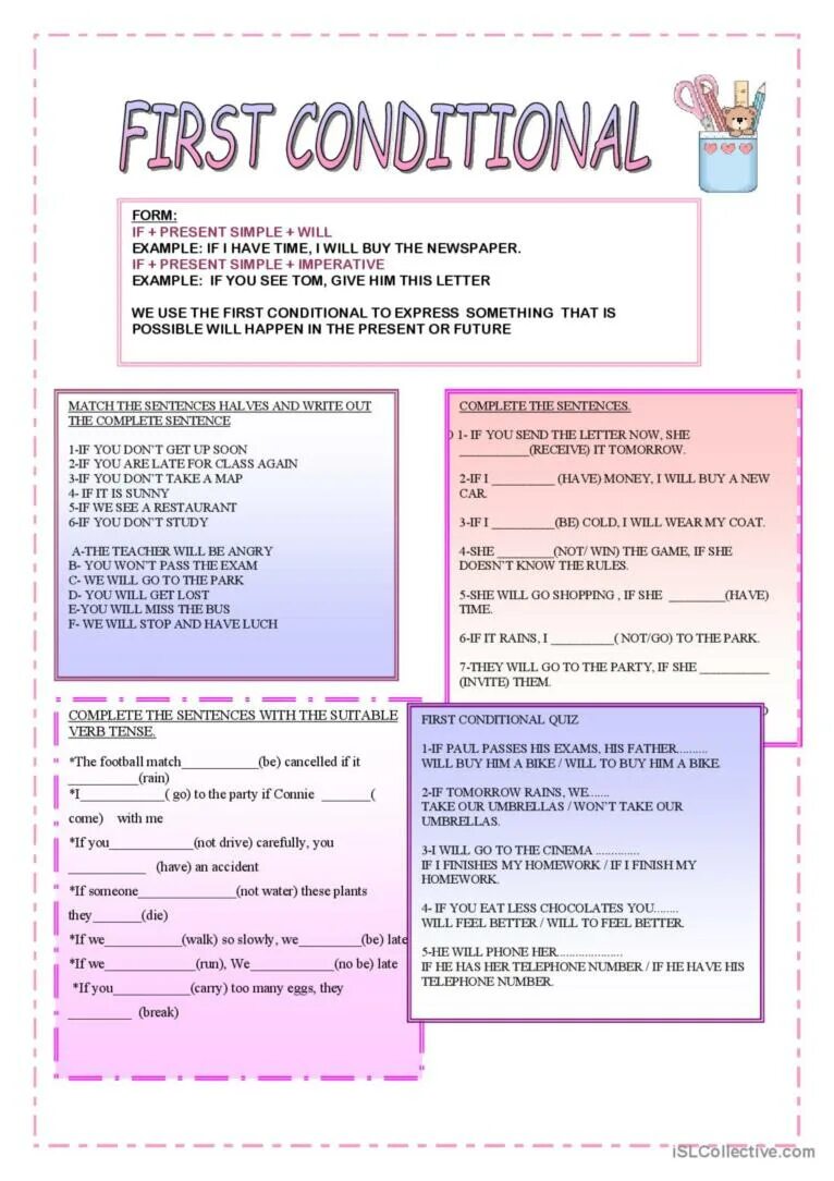 Complete the sentences using conditionals 0. First conditional. текст first conditional. first conditional grammar. first conditional sentences.
