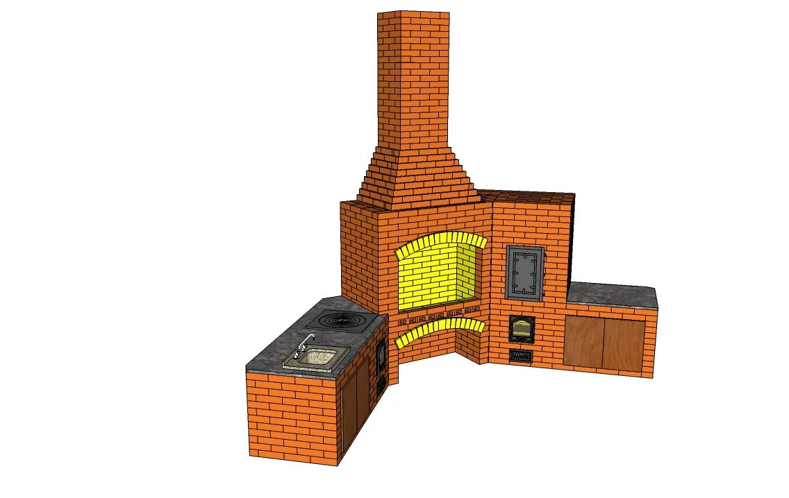 Печь казан мангал из кирпича своими руками. Комплекс барбекю OPTIMAL R Radius (мангал, коптильная, казан) с порядовкой. Кирпичный мангал барбекю порядовка. Порядовка 3d мангал казан. Печь барбекю Гудкова порядовка.