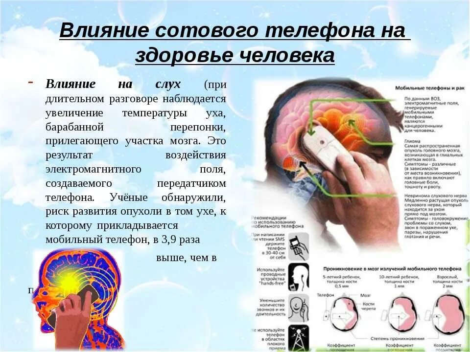 Влияние излучения сотового телефона на организм человека. Влияние мобильных телефонов на организм человека. Влияние телефона на человека. Влияние на здоровье сотовой связи. Влияние мобильного телефона на организм человека проект