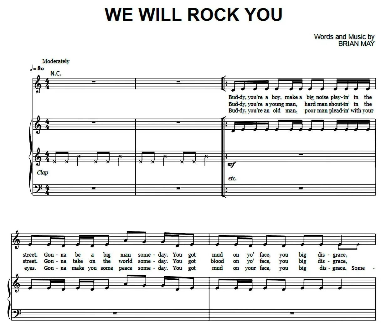 Песня we well we well. Ноты для пианино we will Rock you. Queen we will Rock you Ноты для фортепиано. We will Rock you Ноты для фортепиано. Ви вил рок Ноты.