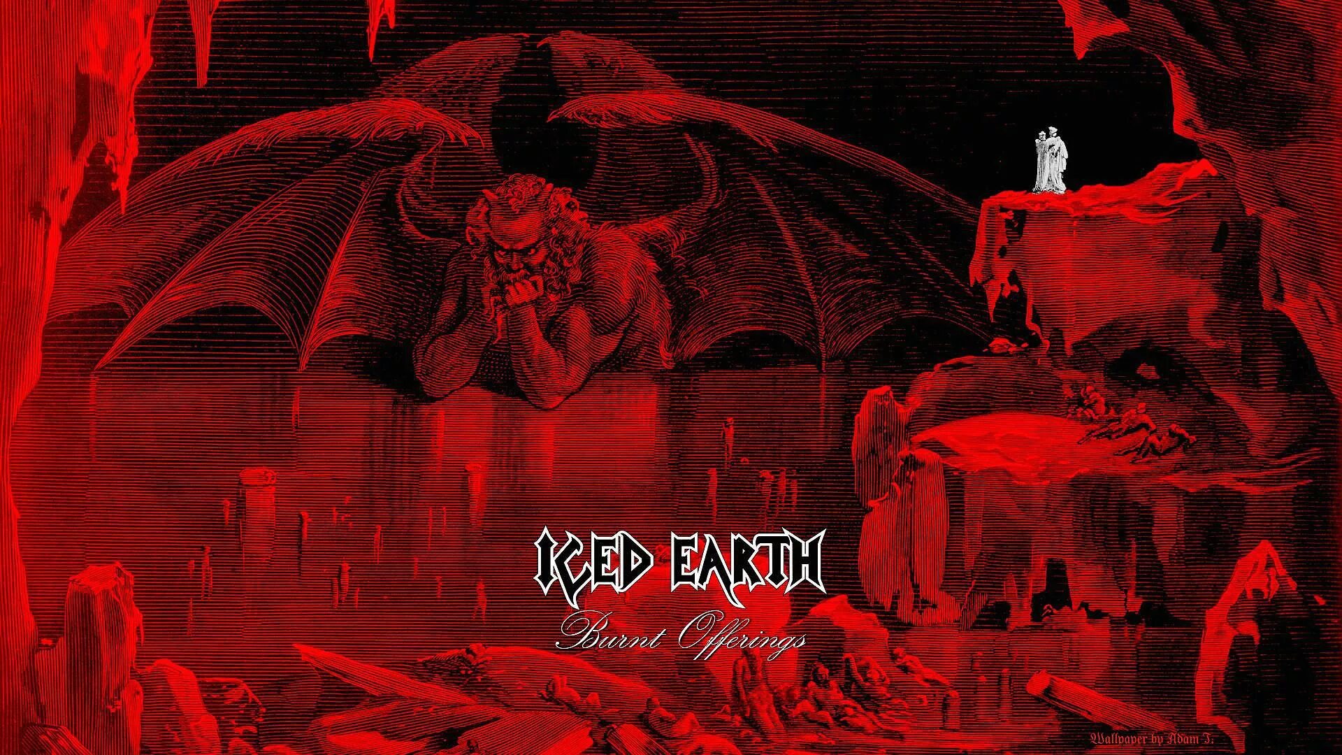 Много на земле зла. Iced Earth Burnt offerings 1995. Iced Earth- Dante's Inferno. Вторжение демонов на землю. Обложка Iced Earth - Burnt offerings.