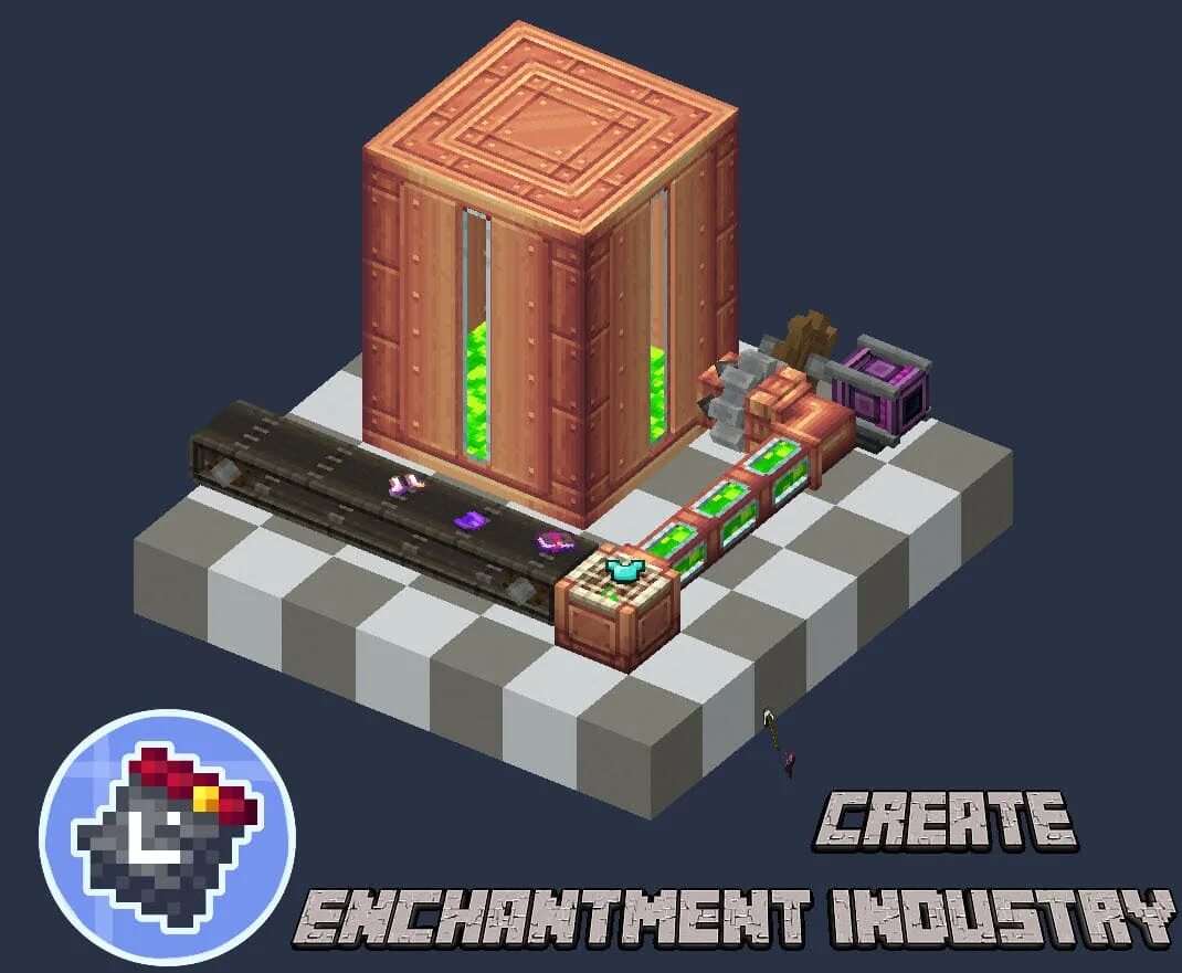 Create enchantment industry 1.20 1. Автоматизация в МАЙНКРАФТЕ. ДЮП Enchantment industry. Ферма Зачарованных книг в майнкрафт. Аддоны на create 1 19 2.