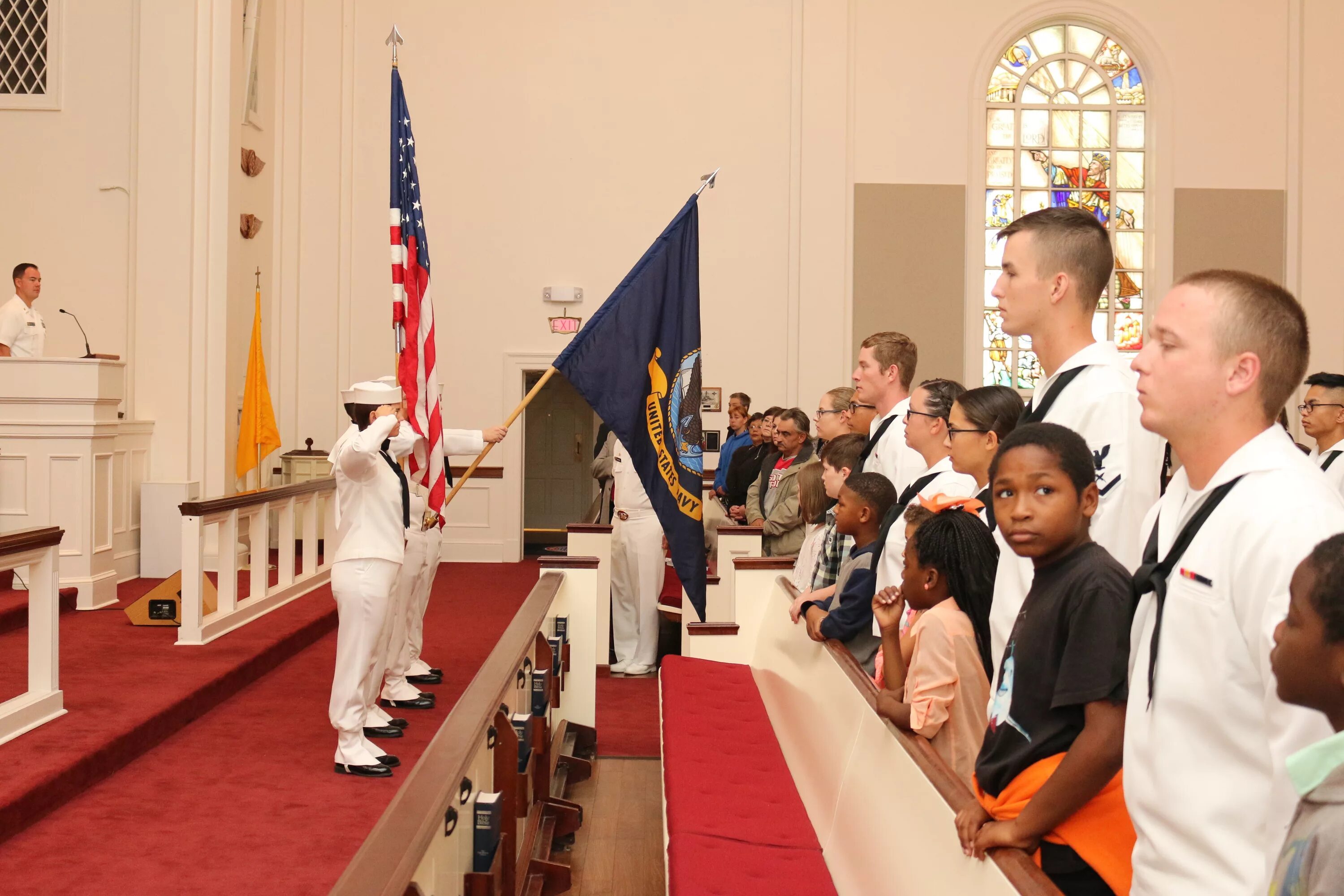 Command training. Navy recruit training command graduation.