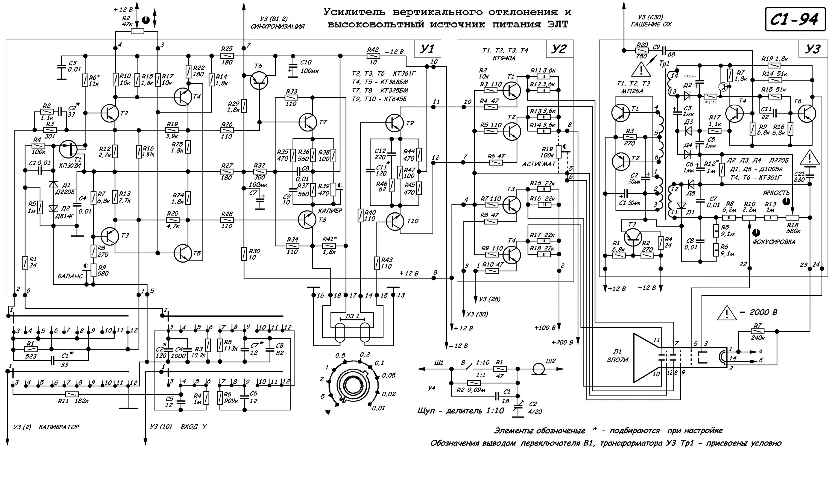 Осциллограф С1-67 принципиальная схема, характеристики и фото