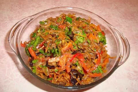 Корейский жареный салат