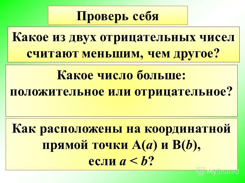 Какое из двух отрицательных чисел больше. Какое из двух отрицательных чисел больше