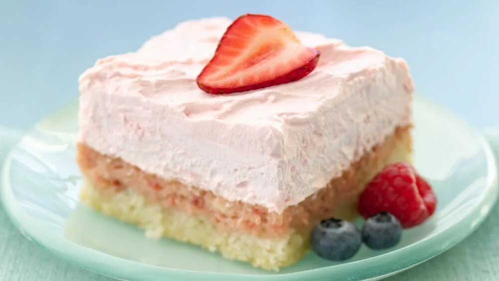 Strawberry cream 1. Десерты для диабетиков. cream in square.