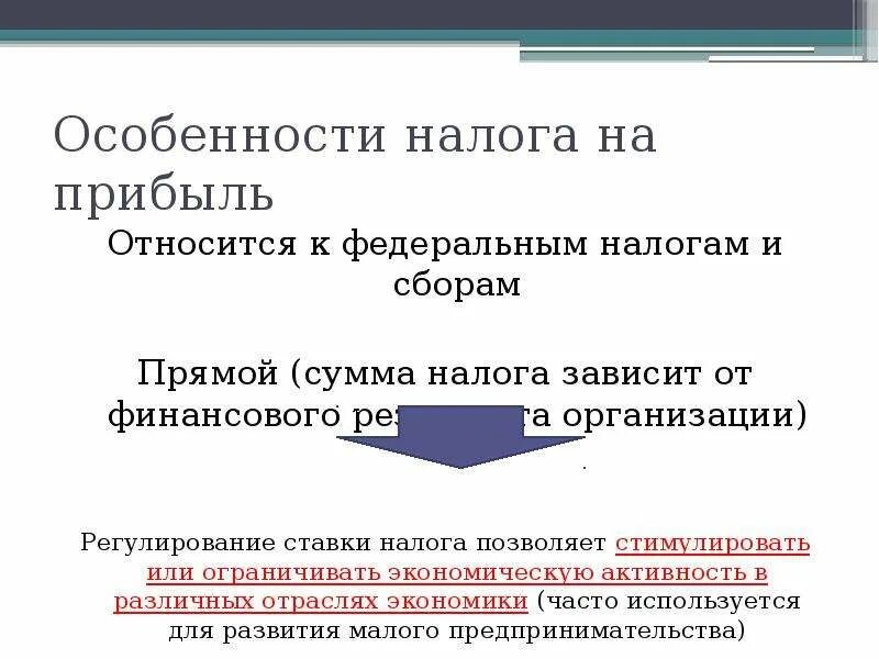 Налог на прибыль относится к сборам