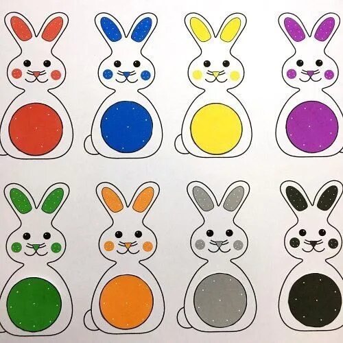 Зайчик игра дети. Разноцветные зайчики. Разноцветные зайчики для занятий. Зайчик цветной. Разноцветный заяц.
