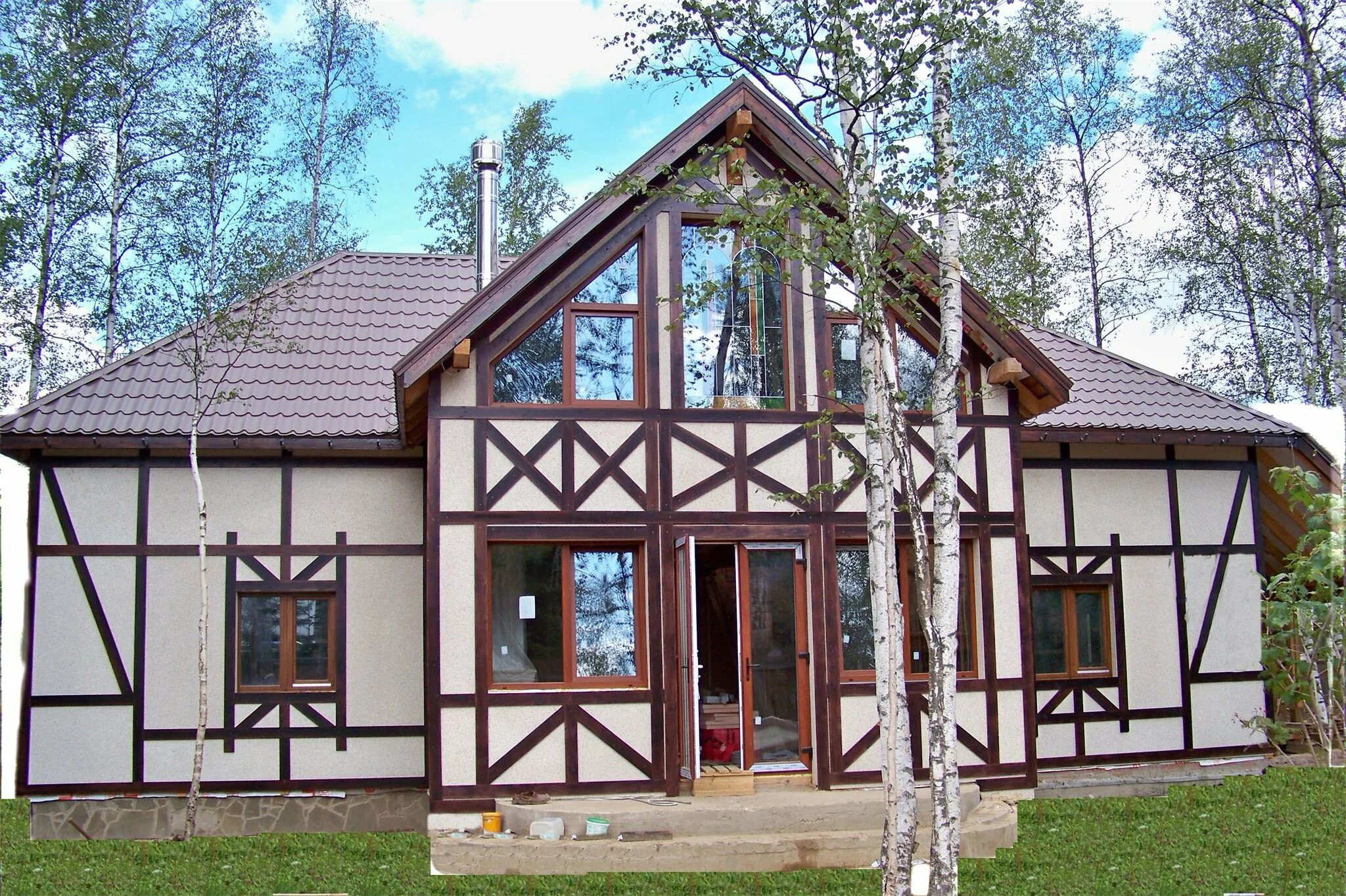 Фасады каркасных