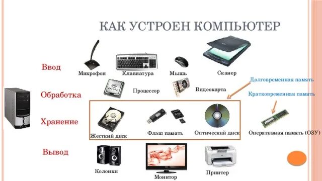 Ввод вывод обработка хранения информации. Ввод вывод обработка хранения информации