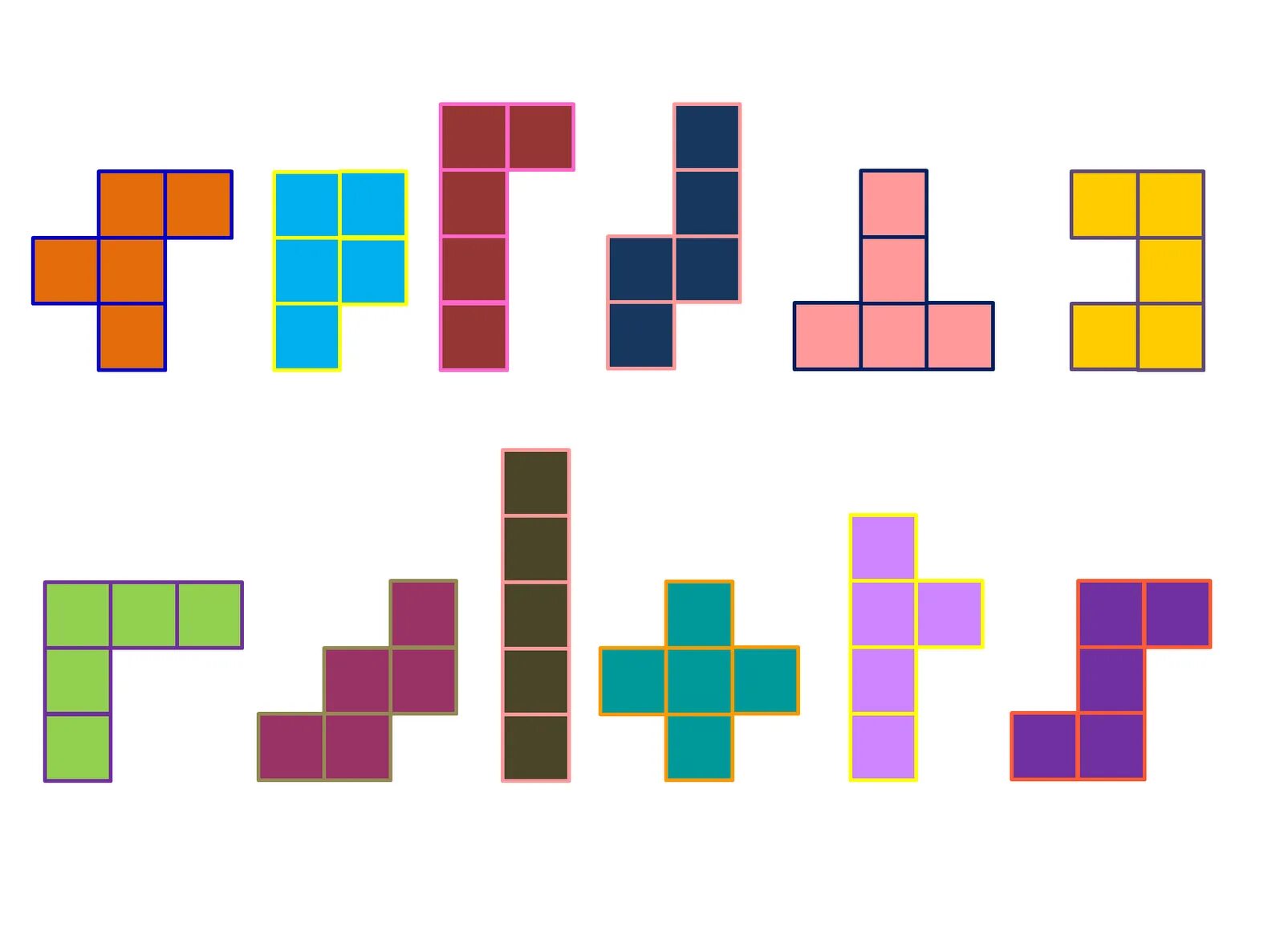 Пентамино Тетрис. Фигуры пентамино из 5 квадратов. Головоломка пентамино квадрат. Головоломка пентамино Тетрис. 4 5 квадратиков