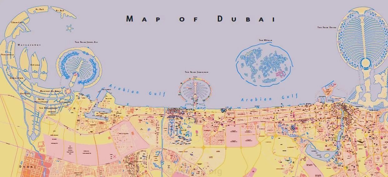 Достопримечательности дубая на карте на русском. Достопримечательности Дубая на карте. Карта Дубай с районами и пляжами и отелями. Район Мейдан в Дубае на карте. Районы Дубая на карте.