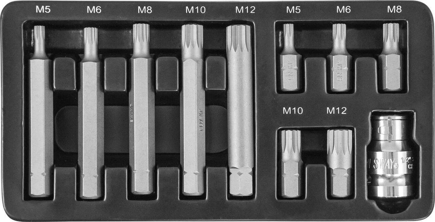 Набор бит 10 мм. Набор бит Jonnesway s29h4111s. Набор бит Spline м5-м12. Набор бит сплайн м5-12. Набор бит Spline м5-м18.