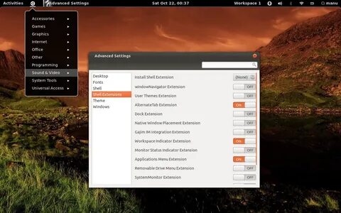Gnome ubuntu extensions