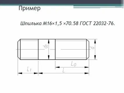 Размер м 16 х 1