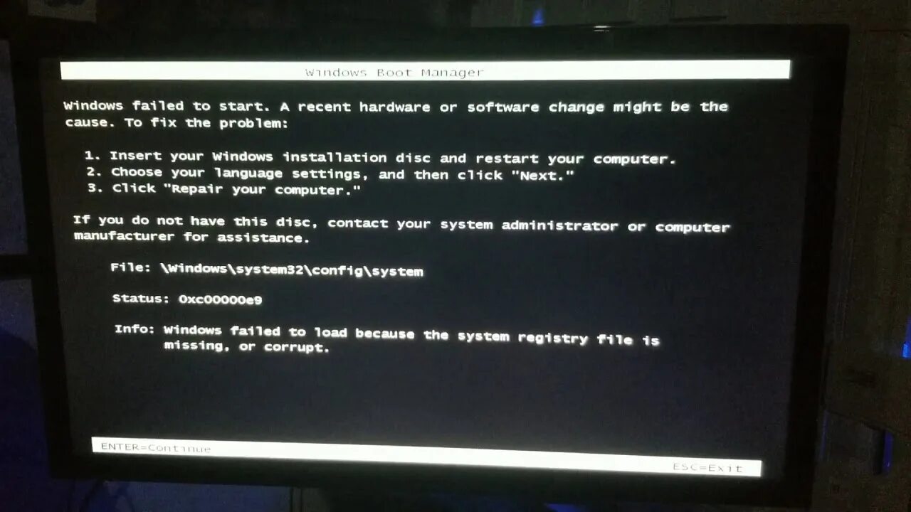 Урок 9 ошибка. Ошибка виндовс 0xc00000e9. 0xc000000e при загрузке Windows. Status: 0xc000000e. Ошибка 0xc0000001 при запуске Windows.