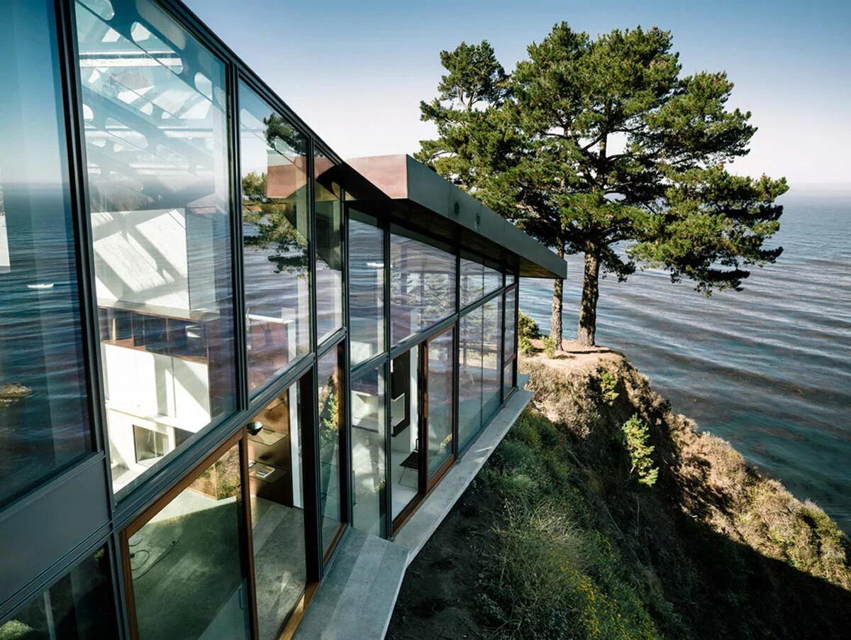 Спринг Грин дом на скале. Cliff House, Австралия. Дом со стеклянным фасадом. Дома с панорамным остеклением. Если живешь в стеклянном доме