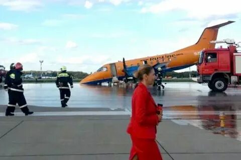 Самолет приземлился в аэропорту домодедово