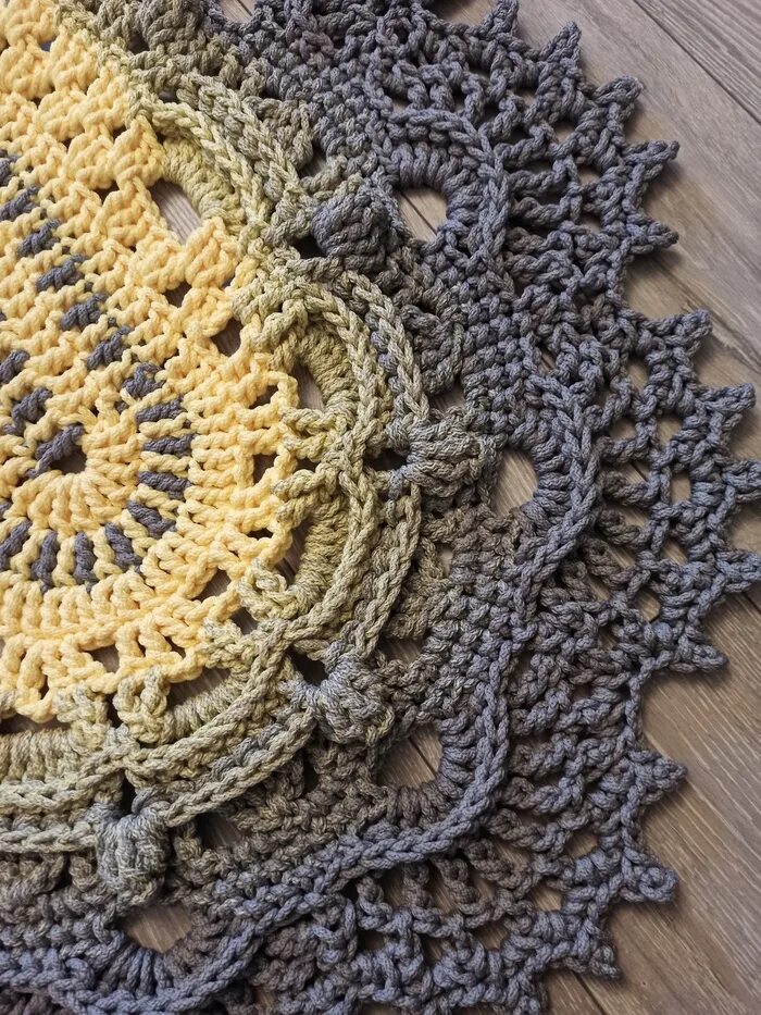 Вязание из полиэфирного шнура крючком