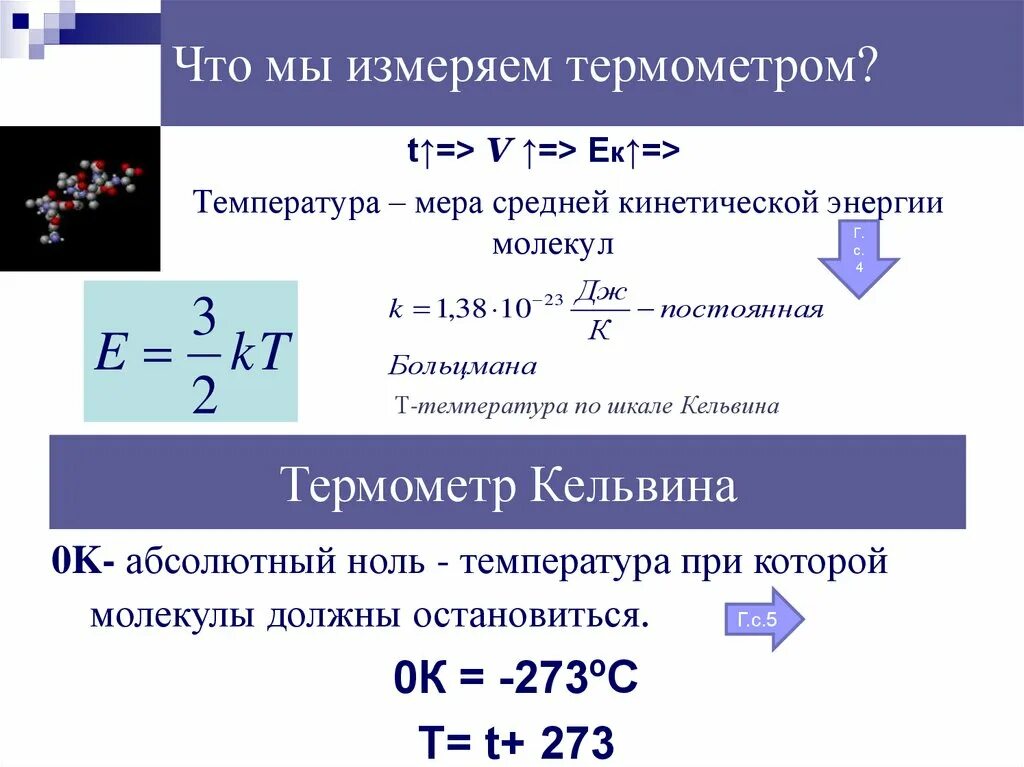 Определение температуры в физике