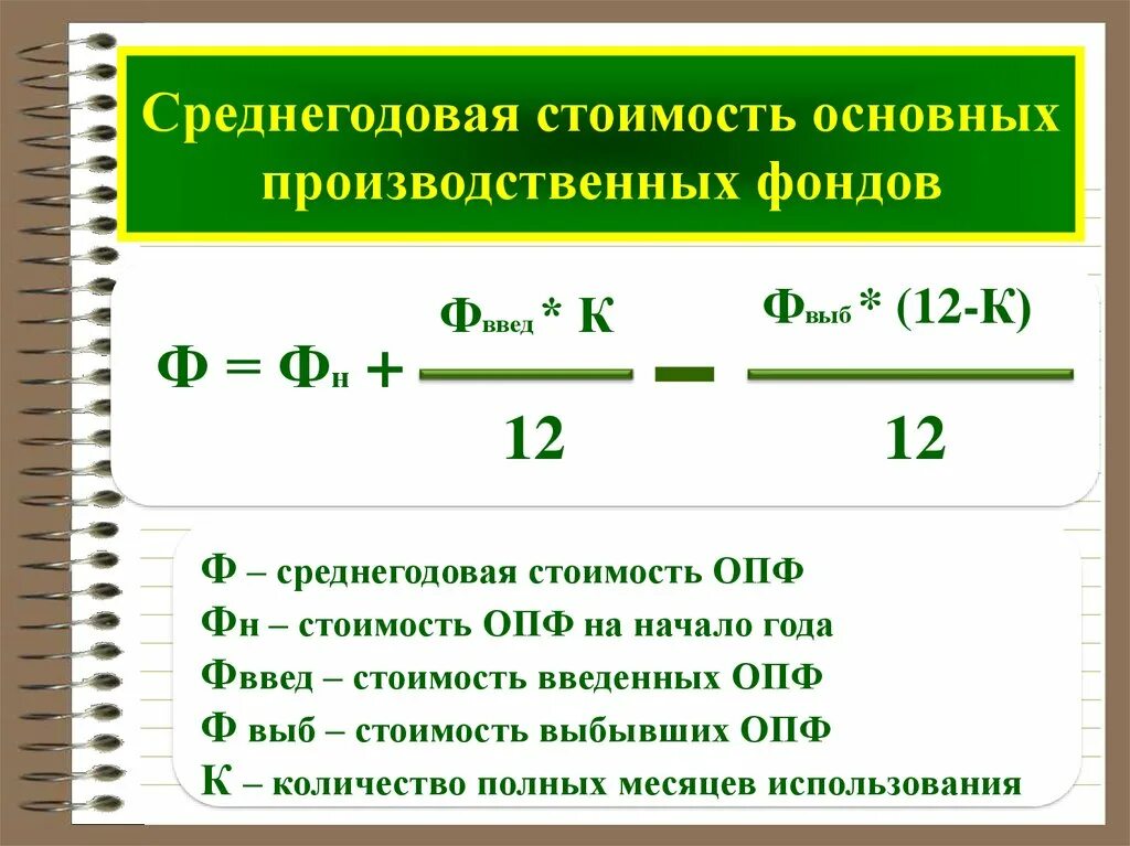 Как рассчитать среднегодовую