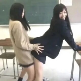 Japanese girl humping each other.