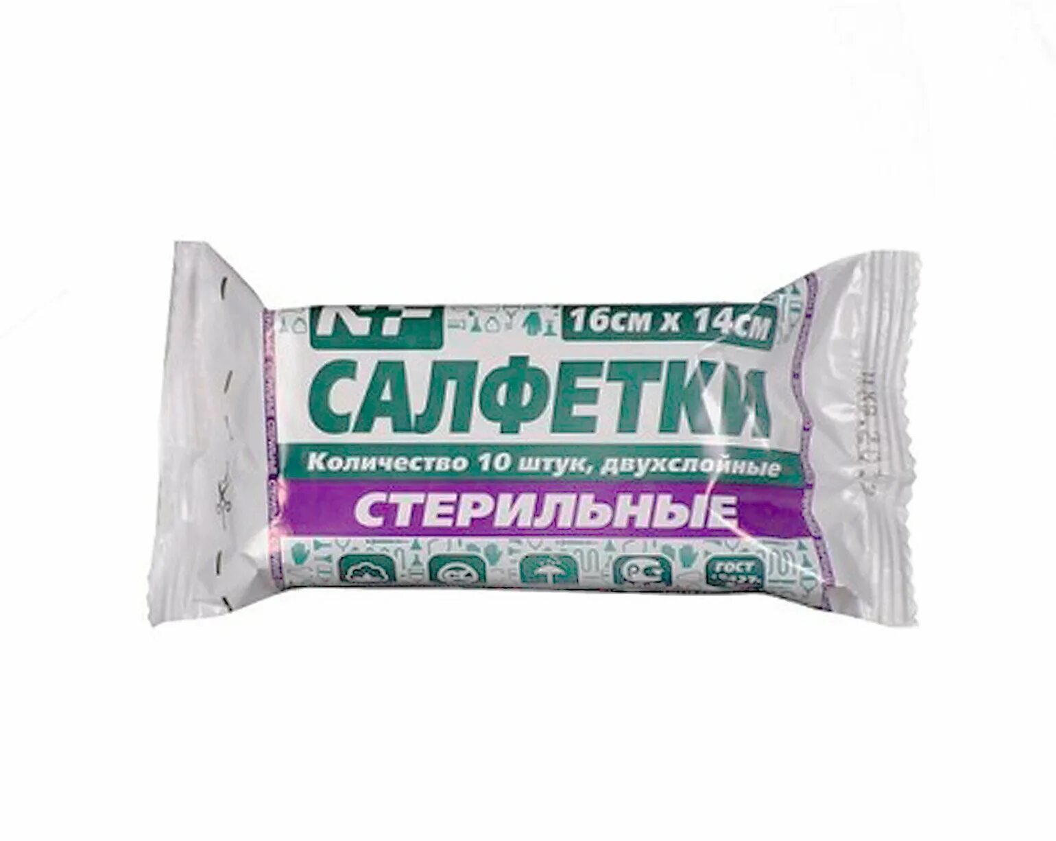 Салфетка медицинская стерильная 10 10