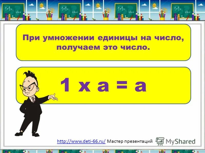 Умножение суммы чисел на сумму чисел. При умножении 1 на любое число получается правило. Название частей при умножении. Умножение чисел с нулями. При умножении на 1.