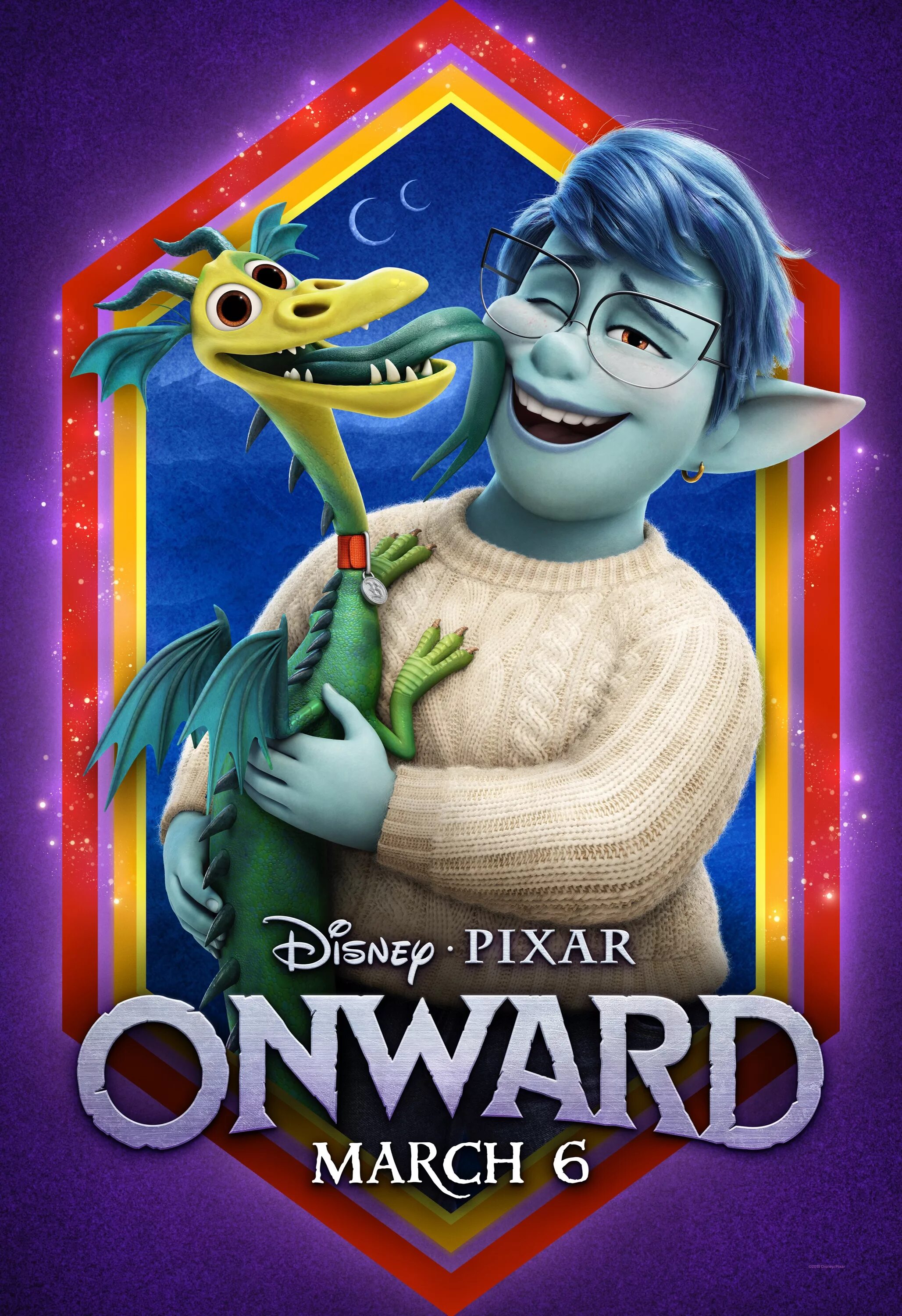 Pixar posters. Вперёд / onward (2020). Постеры мультфильмов.