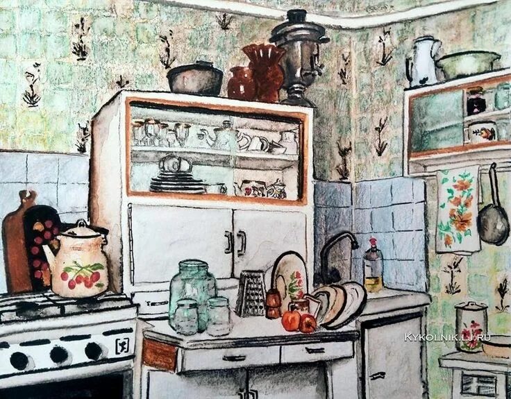 Charming Shabby Chic Kitchen with Vintage Furniture