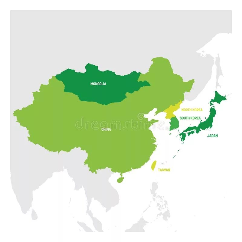 Regional asia bocil. Восточная Азия историко-культурный район. Восточная Азия на карте. Восточно-азиатский регион. Карта Восточно азиатского региона.